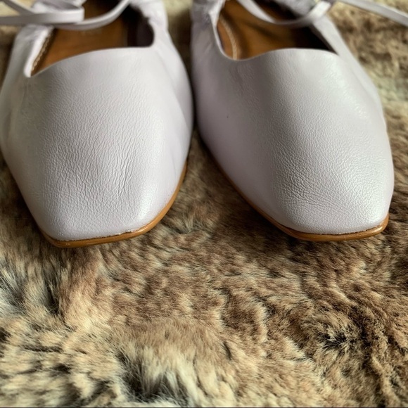 L'Intervalle Lilac Lace-Up Square Toe Flat - Picture 3 of 9
